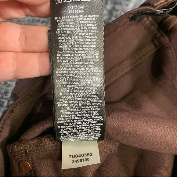 7 FOR ALL MANKIND Coated Brown Ankle Super Skinny High Waist Jeans Waist 25 #773 - Picture 9 of 14